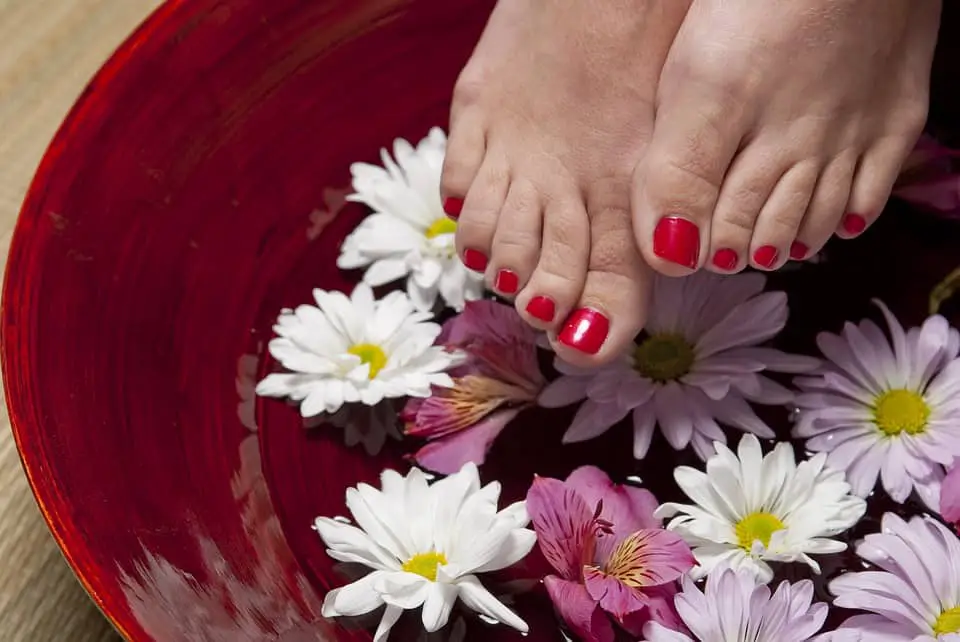 lady on a foot spa