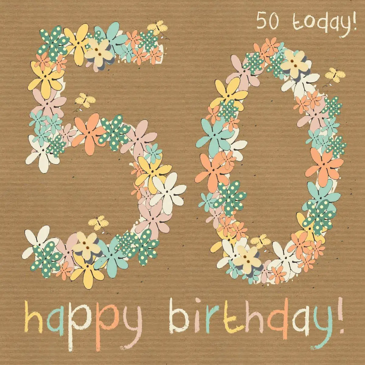 Banner for 50th birthday party themes featuring flowers