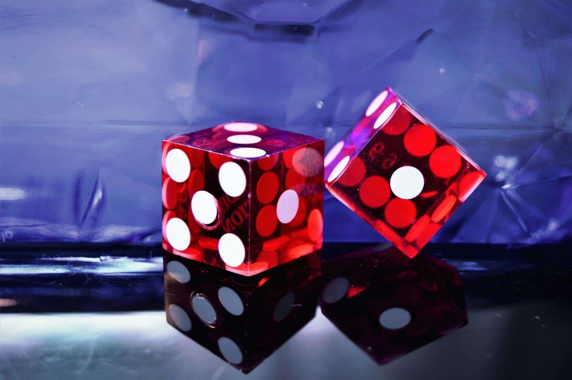 2 Red Dice for Gambling