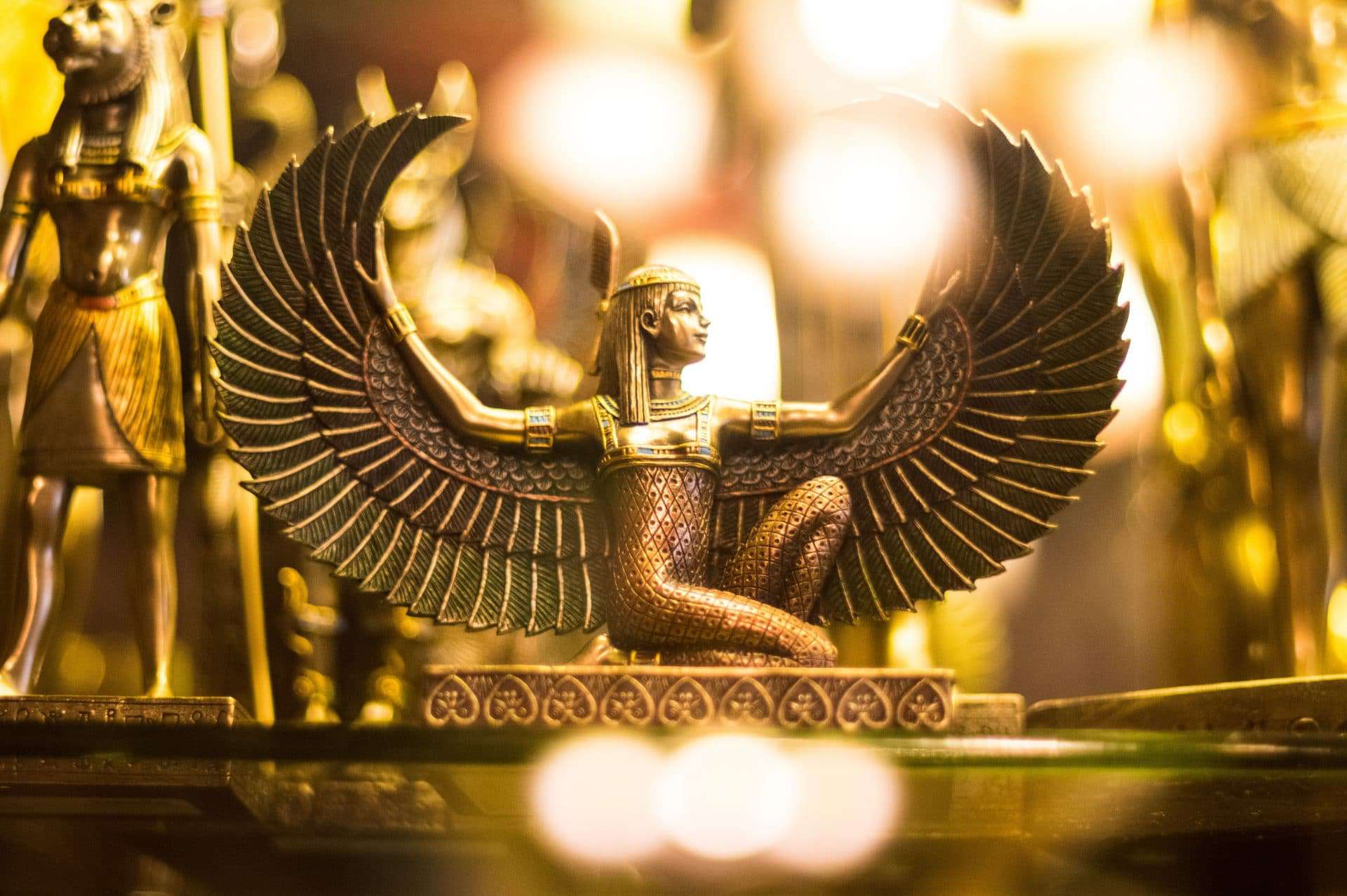 Egyptian gold statue